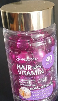 AMOCOCO Hair Vitamin Serum 40 Capsules Moroccan Oil Jojoba Keratin