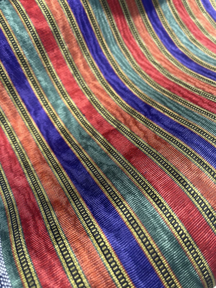 Striped Pattern Moiré Fabric By 2 Yards – Luxurious Silk. - Image 3 of 4