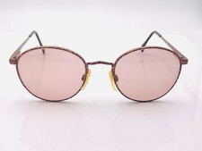 Vintage Judge Brown Marble Metal Oval Italy Sunglasses FRAMES ONLY