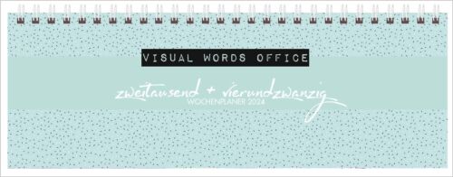 Tischkalender quer 2024,Visual Words Office,Wochenplaner,30x10,5 cm, ,Neu - Bild 1 von 2