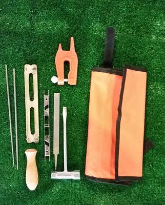 Chainsaw Sharpening Kit 7/32 file, handle, guide, wrench, stump vise 3/8 pitch 