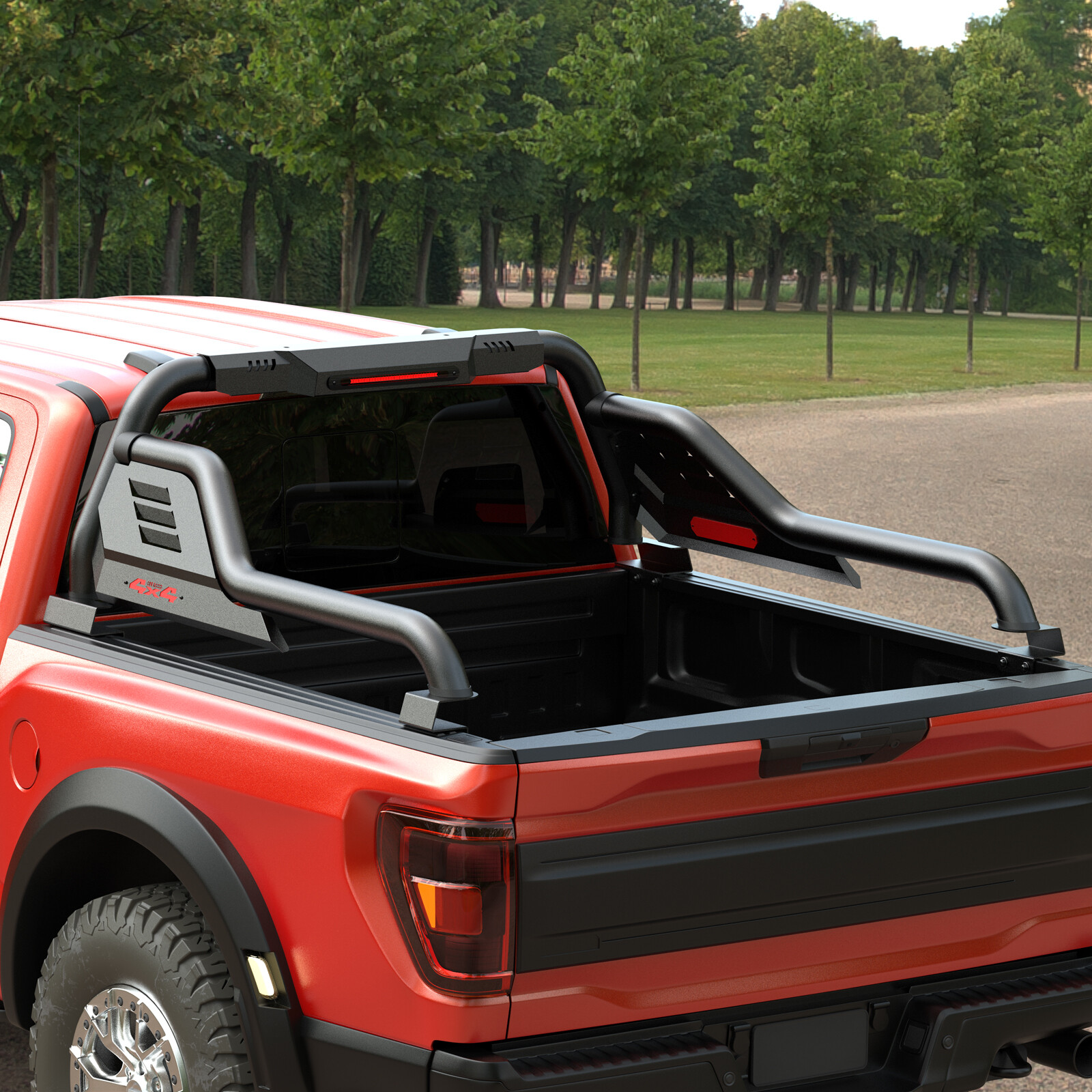 Adjustable Truck Bed Chase Rack Roll Bar w/ Pallet For For 05-24 Toyota Tacoma