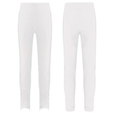 Mädchen Eislaufhose Glitzer Eiskunstlauf Leggings Stretch Strass Sportleggings