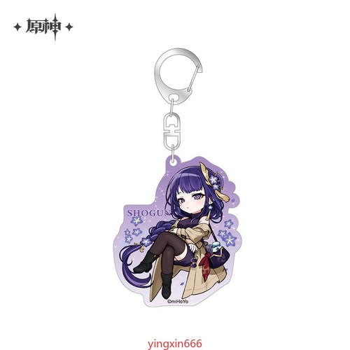 Presale Official Anime Genshin Impact Cute Acrylic Pendant Keychain Badge Gift - Picture 14 of 16