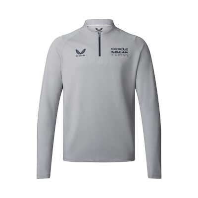 Red Bull Racing F1 Men's Lifestyle Quarter Zip Midlayer - Grey/Night Sky