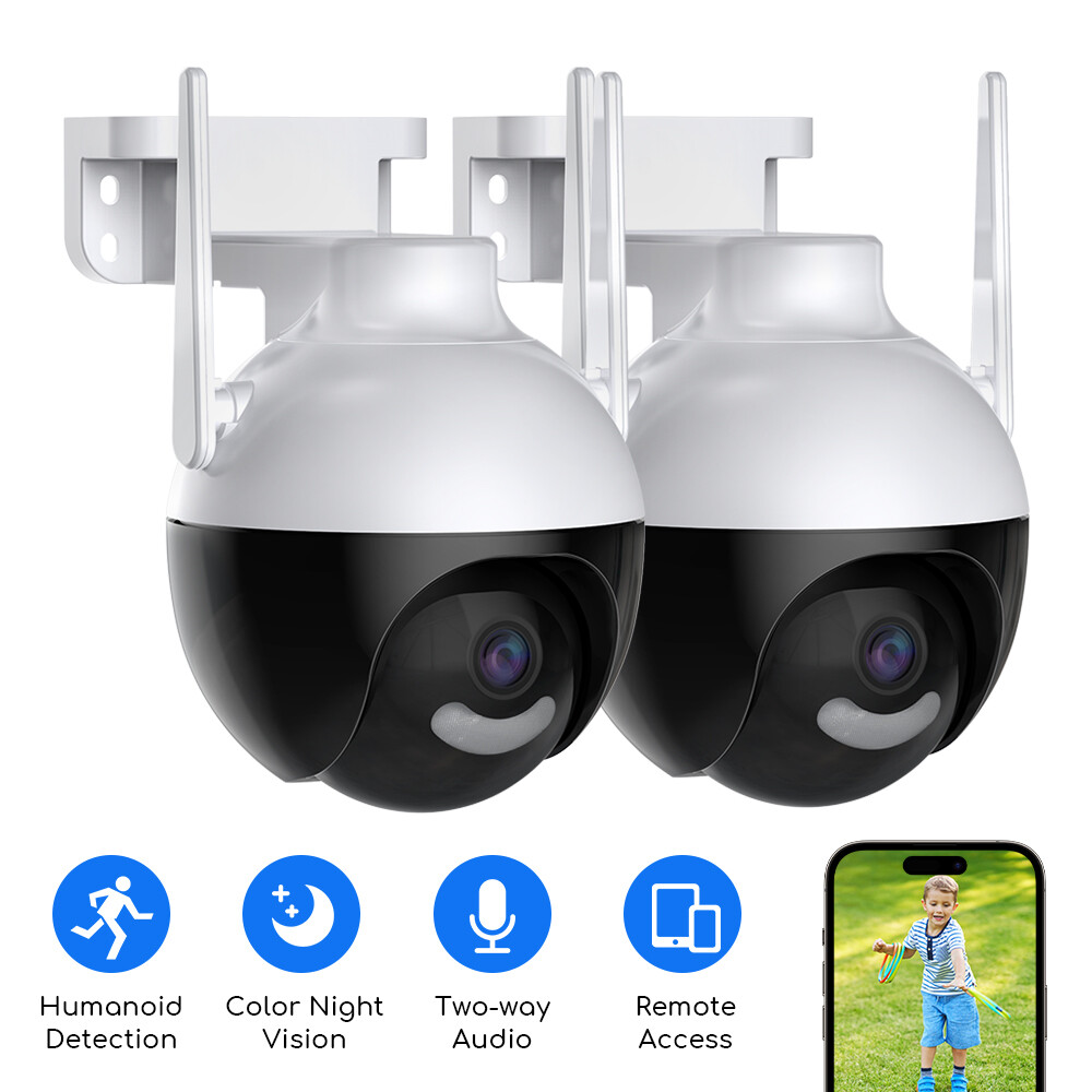 2PCS/Lot 2K 1080P Wifi Security Camera 2.4G Wifi 2-Way Audio Motion Detection