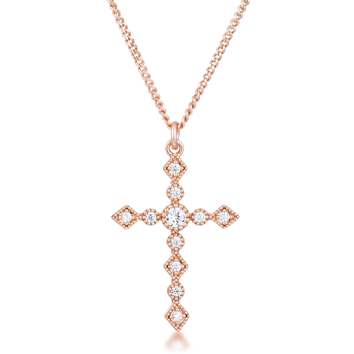 Art deco outlet cross necklace