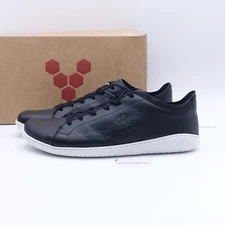 Vivobarefoot Men's Geo Court III Minimalist Leather Sneakers 301056-01 Obsidian