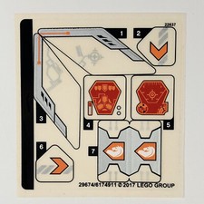 LEGO STICKER SHEET 70348 NEXO KNIGHTS Lance's Twin Jouster Decals Stickers