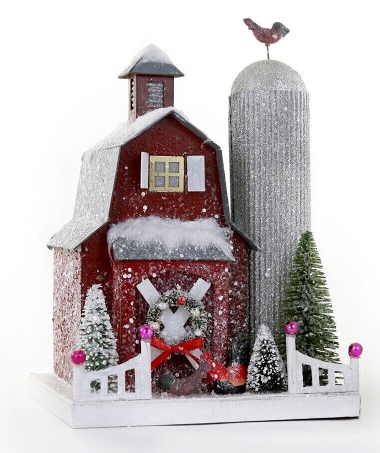 Cody Foster Christmas Light Up House, Glitter House, Winter Cottage,  #HOU-348