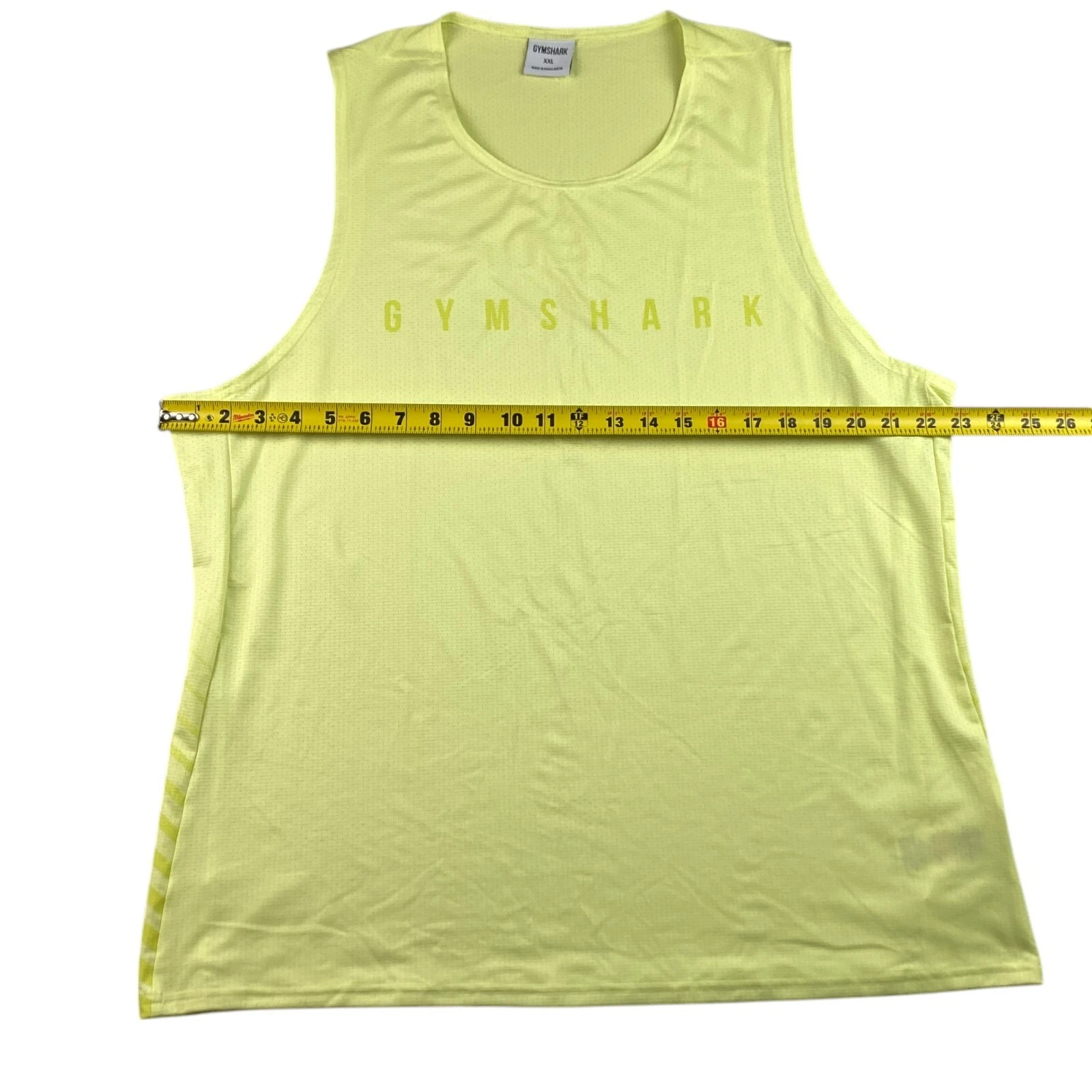 gymshark spellout logo t-shirt neon tank-top
