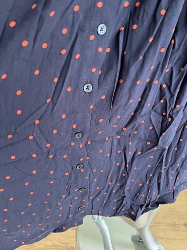 JOULES Maddie Shirt Dress Size 16 18 & 20 Navy Spot Tiered Long Sleeve NEW PA02 - Picture 14 of 17