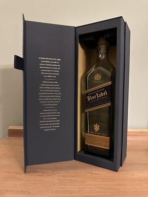 Johnnie Walker Blue Label Box and Bottle Empty 750 ml Excellent Condition