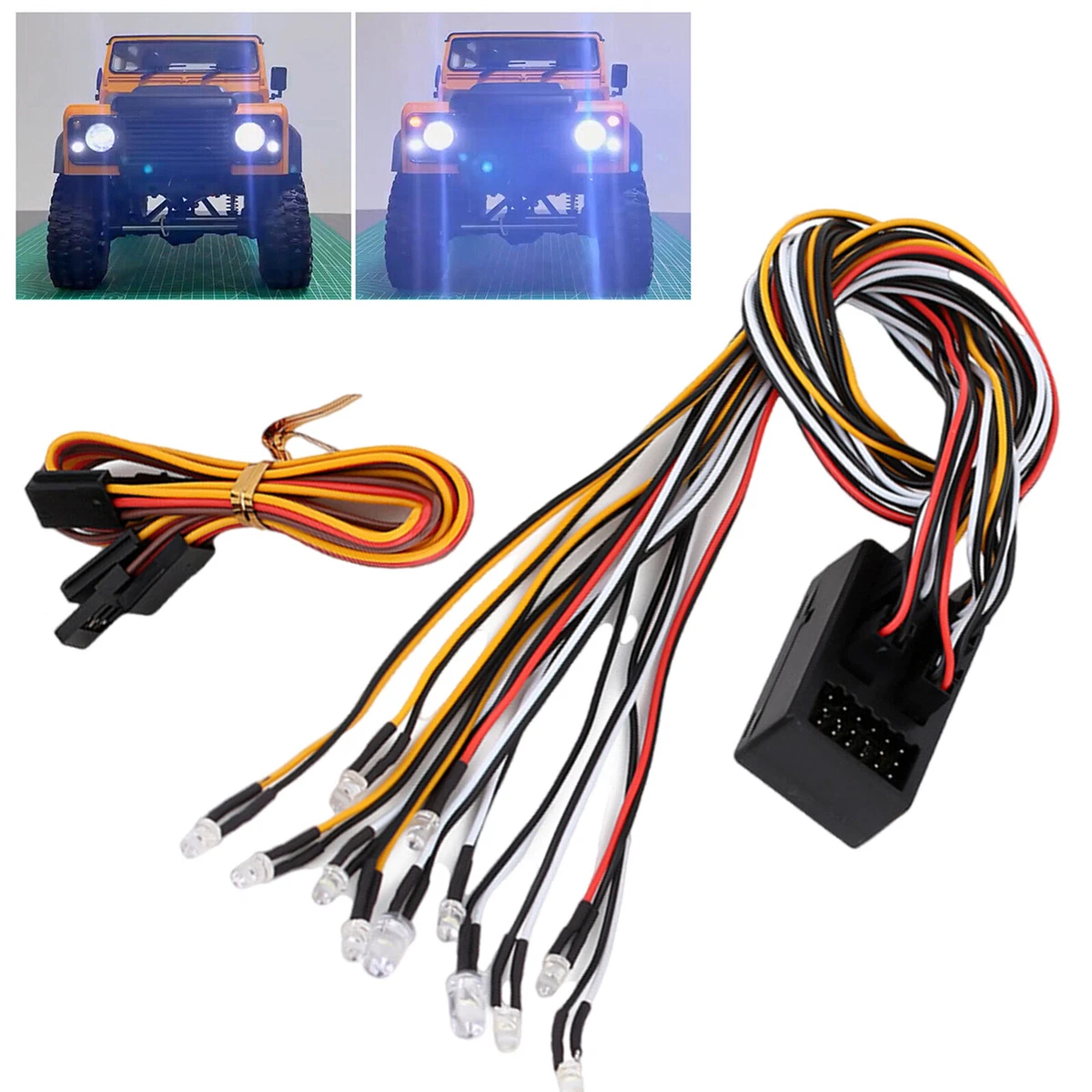 12 LED Light System Kit Smart Simulation Flash Lights for 1 10 RC Car Truck New