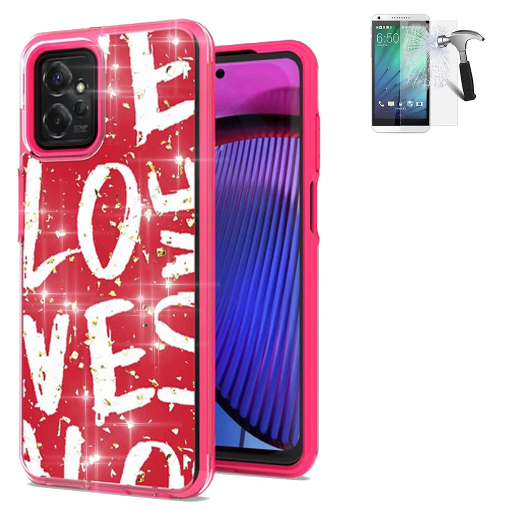 Phone Case for Motorola Moto G Power 2023 (XT2311) Hybrid Glitter