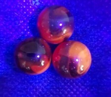 VTG Marbles UV Glow Cadmium Lot Of 3