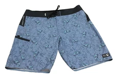 New Salt Life Men Fish Feast Board Shorts Navy Size 34 Live Salty Saltlife