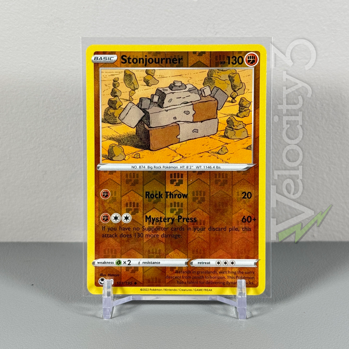 Pokemon TCG Card: STONJOURNER 101/195 Reverse Holo | Uncommon | Silver  Tempest