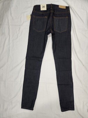 NWT MNML men's 30x35 M35 Denim Blue Dark Wash Ankle Zip Slim Denim