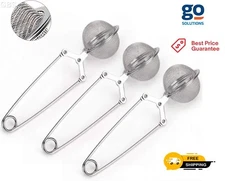 Snap Ball Tea Strainer, 3 Pack Premium Stainless Steel Tea Infuser with Handle .