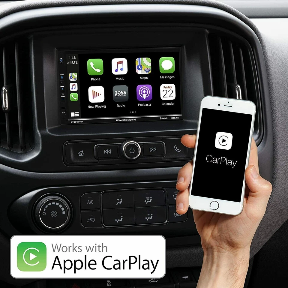BOSS BVCP9700A Double 2 DIN 7" Car Stereo Apple Carplay Android Auto Bluetooth - Image 4 of 4