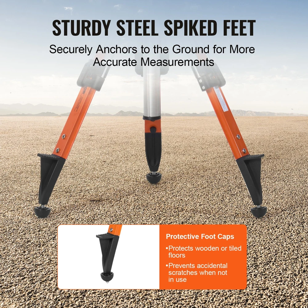 Laser Level Tripod Stand Adjustable Height High Stability Construction Surveying