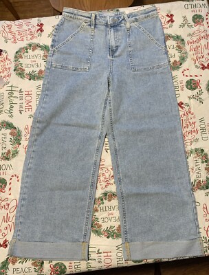 EPIC THREADS Wide Leg Jeans Girls Kid size 14 Blue Barnet Wash New