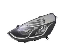 RENAULT CLIO 2012 - 2016 BLACK W/CHROME STRIPE NS LEFT PASSENGER HEADLIGHT
