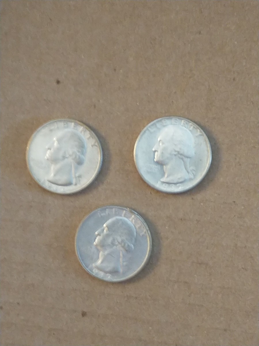 Lot Of 3 Double Sided 1932 Two Headed Quarters, Coin Have 2 Heads