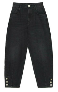 Zara Woman nuevo con etiquetas SALE! Z1975 Slouchy Abotonado Negro Jeans 10  UK - 28 US 0264/015 | eBay