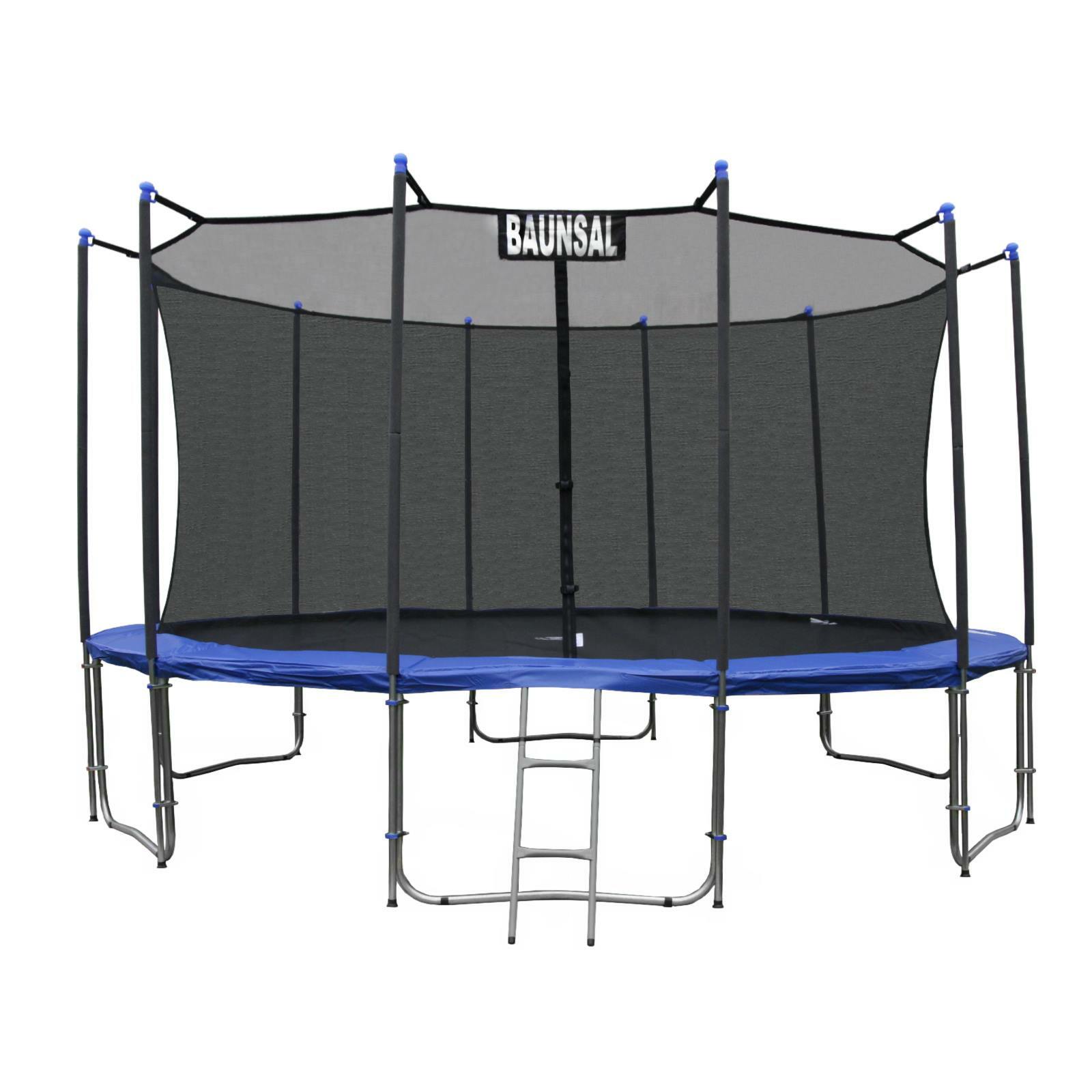 Gartentrampolin Trampolin in 396 bis 400 cm blau mit Netz innen und Leiter Gartentrampolin Trampolin in 396 bis 400 cm blau mit Netz innen und Leiter