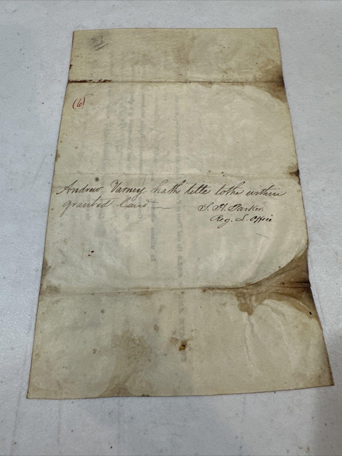 West Virginia Land Grant on Vellum 1855 Logan County RARE Signed Joseph