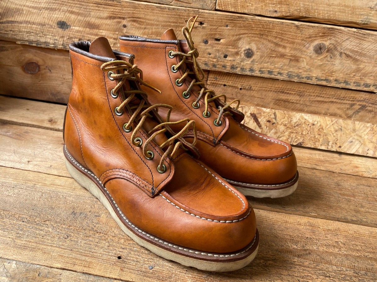 Redwing heritage MOC-TOE brown leather boots STYLE 875 US 8E UK 7