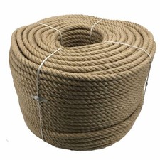 40mm Natural Jute Rope, Decking Garden Boating Sash Cord Crafts - Select Length