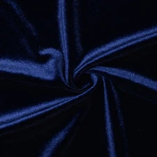 Navy Stretch Velvet Fabric - 60" Wide - Polyester Spandex - by the Yard