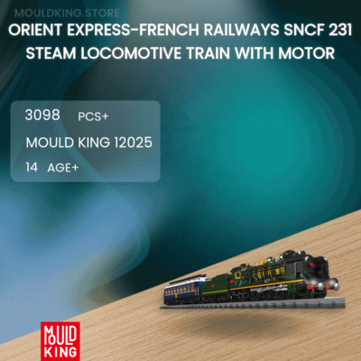 MOULD KING 12025 Orient Express - French Railways SNCF 231 Dampflok Zug