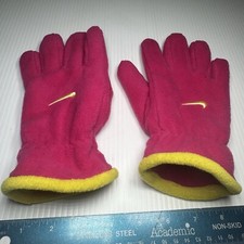 Nike Youth Girl's 7-16 Pink Volt Fleece Gloves
