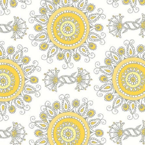 Vintage Sunshine Fabric by Clothworks,100% cotton, Y1512-1 White, 33" Piece - Bild 1 von 1