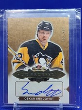 2016 2017 Fleer Showcase Hot Prospects Auto Oskar Sundqvist / 499 Pittsburgh...