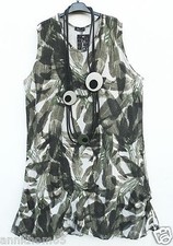 NEU SARAH SANTOS Leinen Kleid Linen Dress Robe Vestido XXL 52 54 Lagenlook *