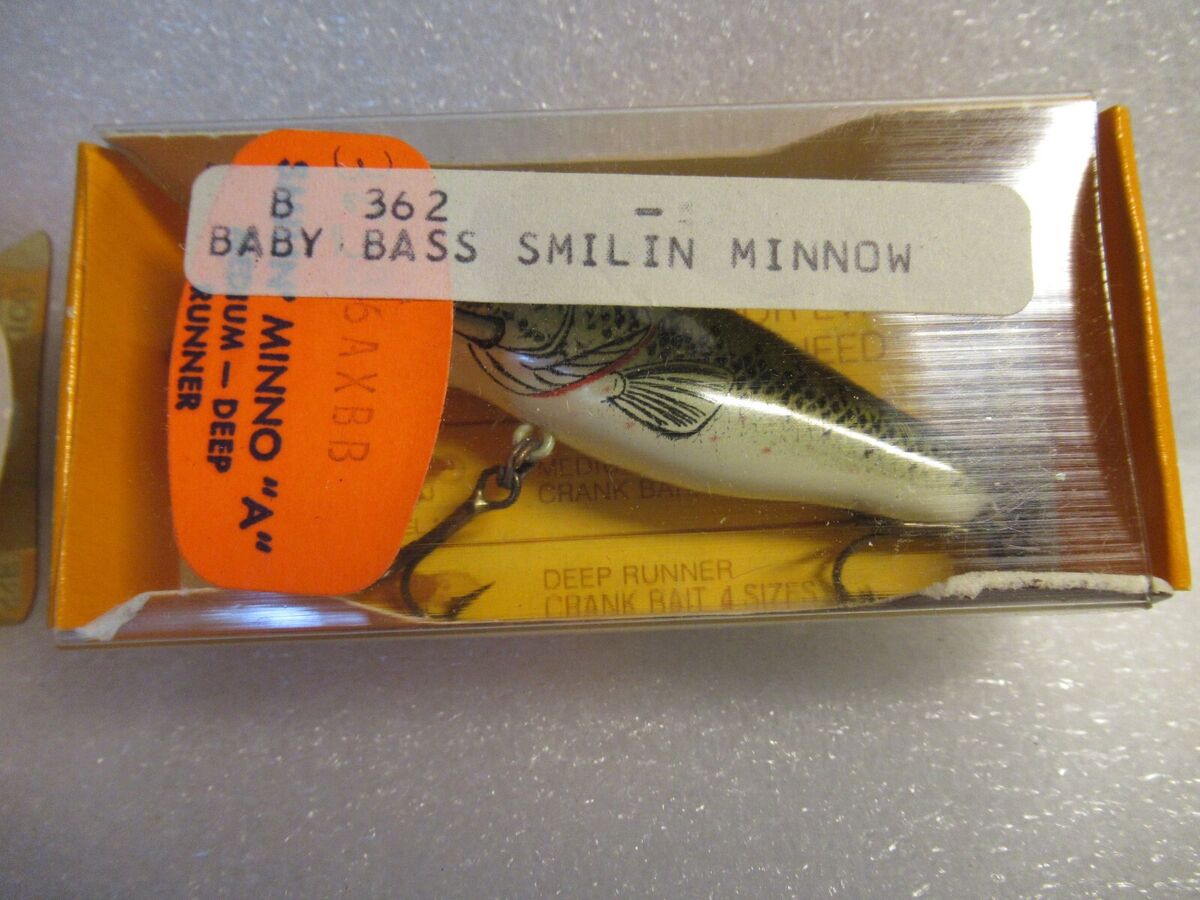 2 RARE Vintage Bomber Smilin Minnow ScrewTail Fishing Lure 2 RARE Vintage Bomber Smilin Minnow ScrewTail Fishing Lure