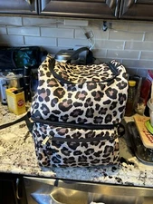 🎒 Cooler Backpack Insulated Leakproof Waterproof Cooler Bag Leopard Print USED