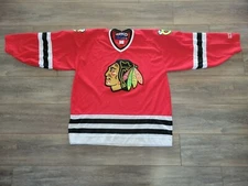 RARE! AUTHENTIC VINTAGE CHICAGO BLACKHAWKS HOCKEY JERSEY CCM KOHO XL 90S