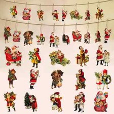 Brand New Christmas Victorian Style Wood Ornaments, Christmas Decorations Indoor