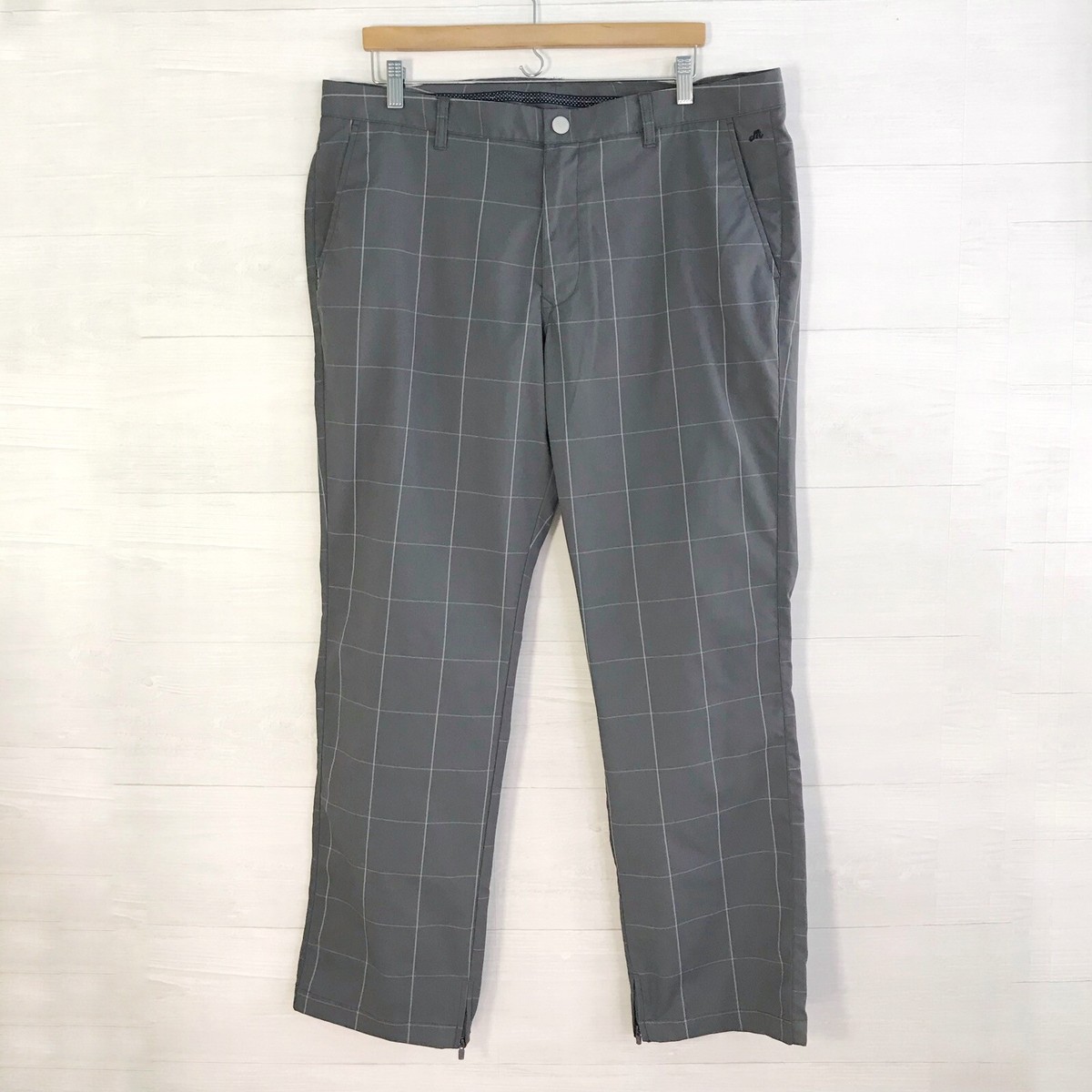 Maide Golf Bonobos Gray plaid golf pants, sz 38 x 32