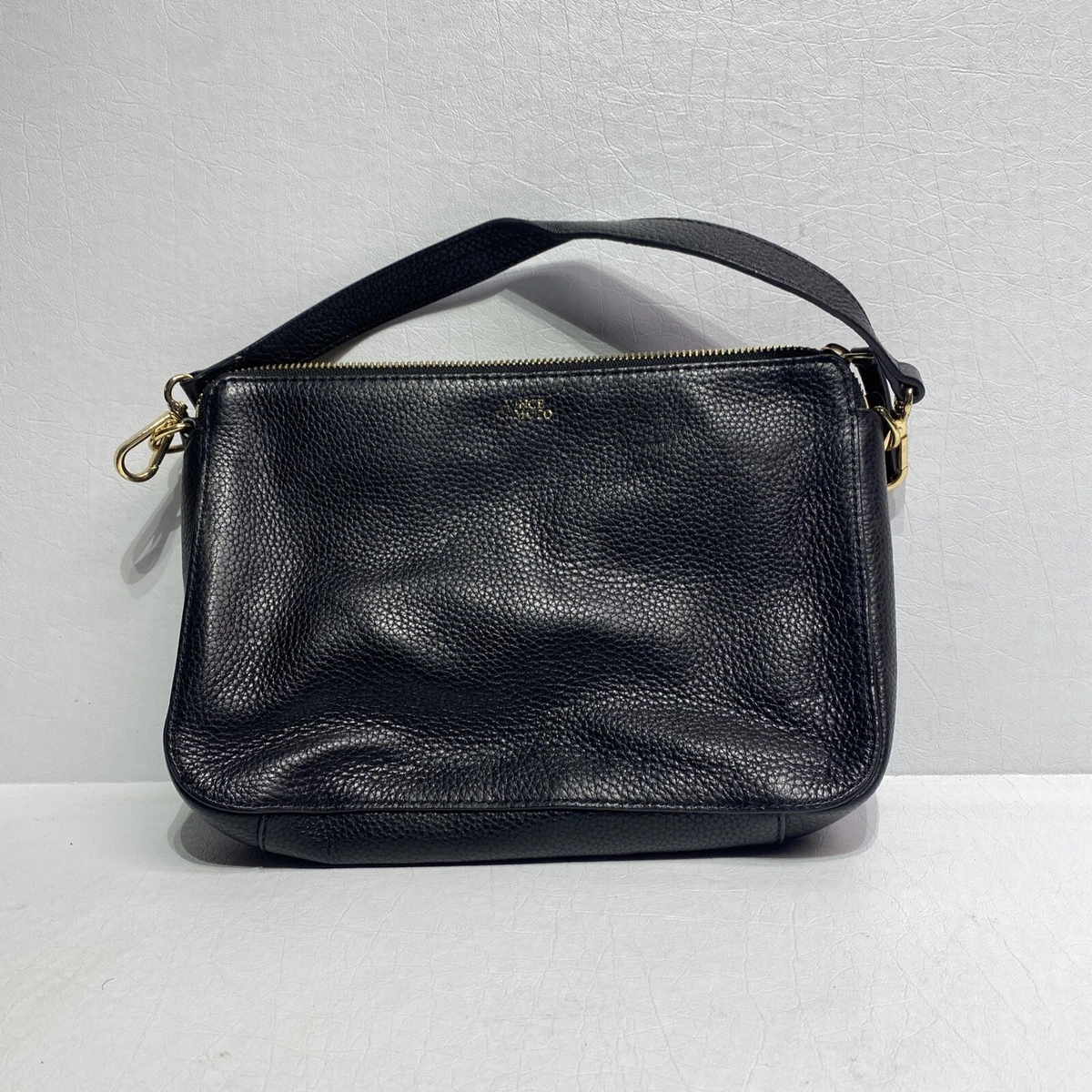 Vince Camuto Peppled Leather Hobo Bag Black Mell