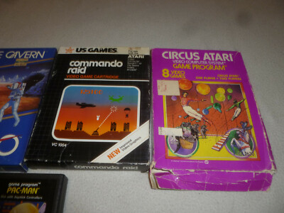 Lot Jeux Atari 2600 - Caverne Spatiale, Koolaid, Donkey Kong, Pacman - Boîte