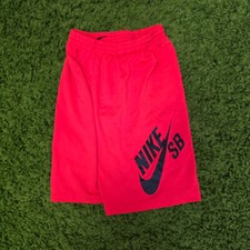 Nike SB Skate Boarding Shorts Infrared Red YOUTH see measurements