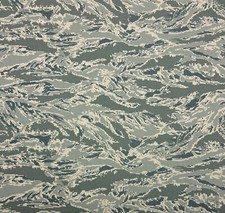 ABU TIGER STRIPE NY/CO TWILL AIR FORCE Spec CAMO Apparel BY 1/2 0.5 YARD 65"W