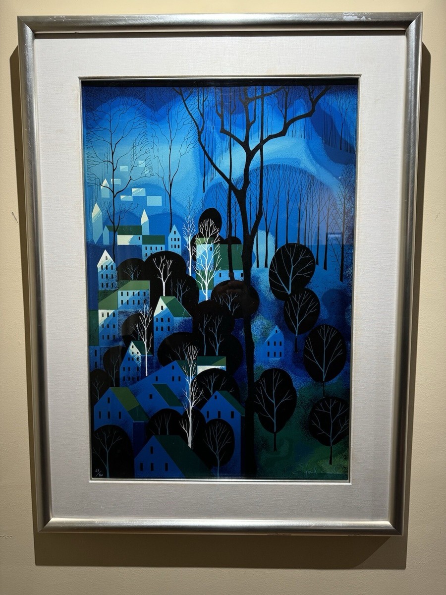 EYVIND EARLE ~ Midnight Blue ~ H/Signed, Numbered, COA